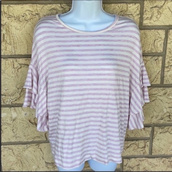 Loft Lounge comfy Soft Stripe Top Oversized Size XS - Picture 2 of 11